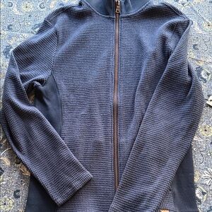 Fundamental Coast Long Shoreman Navy Waffle-Knit Full Zip Jacket NWT